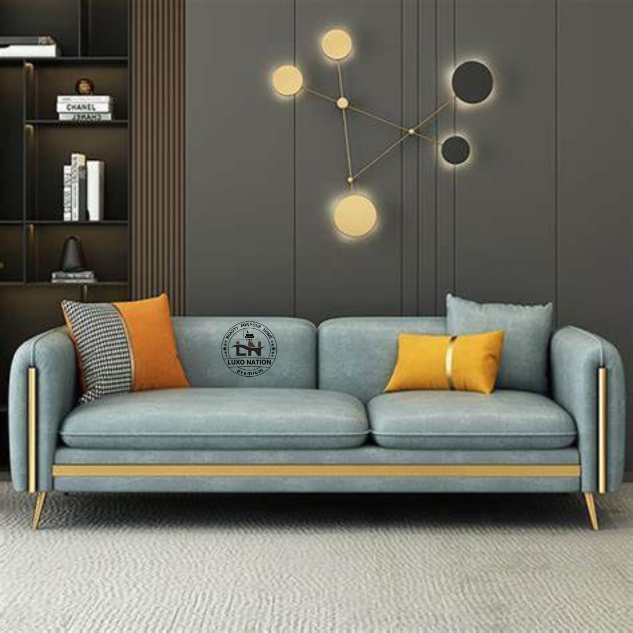 Luxo Nation Premium Designer Sofa – Elegant, Durable & Space-Saving